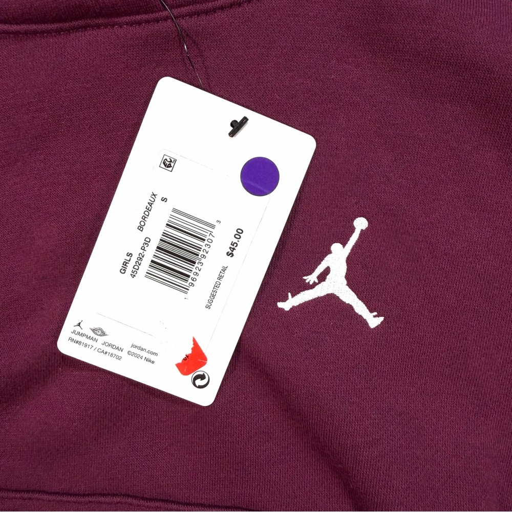 NWT New Nike Jordan Brooklyn Essentials Big Kids Pullover Hoodie Size Small 8/10 - Picture 4 of 4